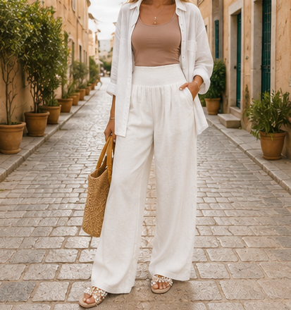 Pantalon en lin pour femme