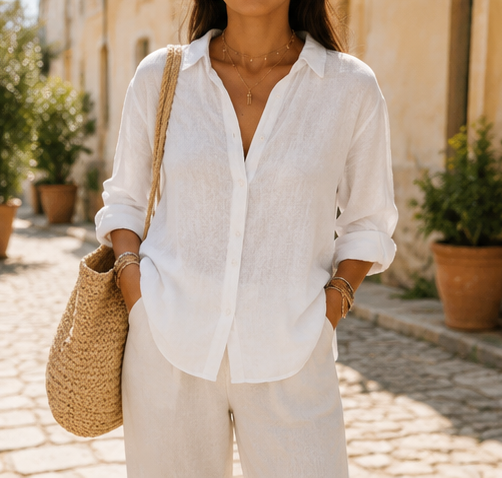 Chemise en lin pour femme